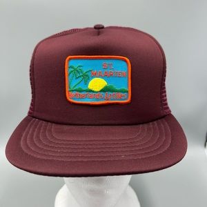 Vintage St. Maarten Netherland Antilles Trucker Hat. Adjustable Cap